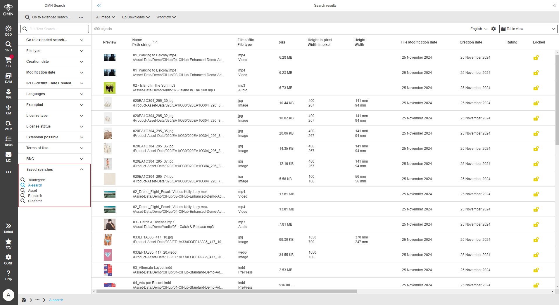 User Guide savedSearchResult