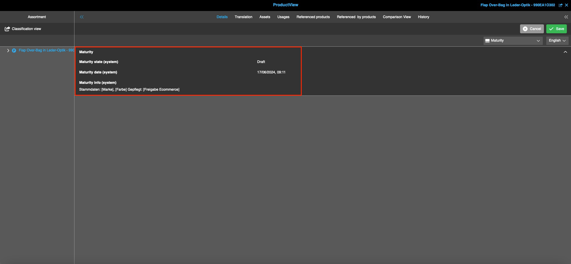 omn productview maturity